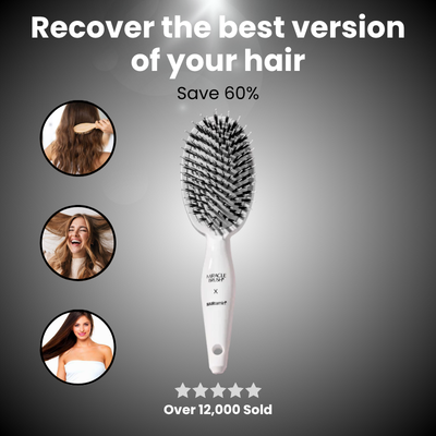 HAIRtamin Miracle Brush – Stimulates Scalp, Boosts Volume, Enhances Shine & Detangles Hair
